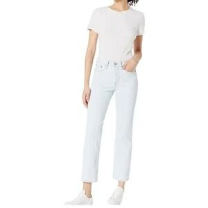 Levi's Premium Wedgie Straight Jeans High Rise Light Wash 29 Button Fly Denim